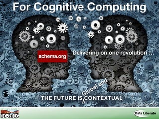 For Cognitive Computing
Global and
y
Image: http://enable5.com/
Delivering on one revolution …
 