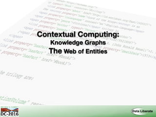 Contextual Computing: 
Knowledge Graphs
The Web of Entities
 