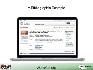 A Bibliographic Example
WorldCat.org
 