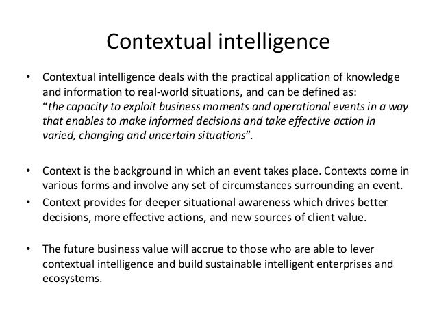 contextual intelligence