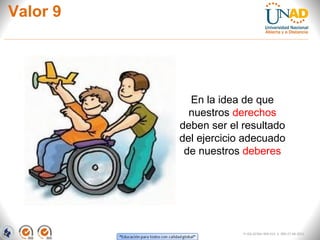 Valor 9
FI-GQ-GCMU-004-015 V. 000-27-08-2011
En la idea de que
nuestros derechos
deben ser el resultado
del ejercicio adecuado
de nuestros deberes
 