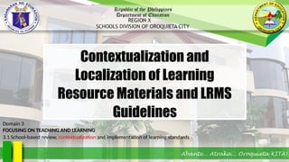 Contextualization and Localization of Learning Resource Materials and ...