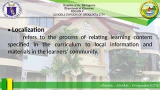 Contextualization and Localization of Learning Resource Materials and ...