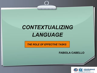 Contextualizing language | PPT
