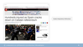33pi-datametrics.com | @PiDatametrics | @JonEarnshaw | #ElevateBrighton
Catalan Independence Referendum
 