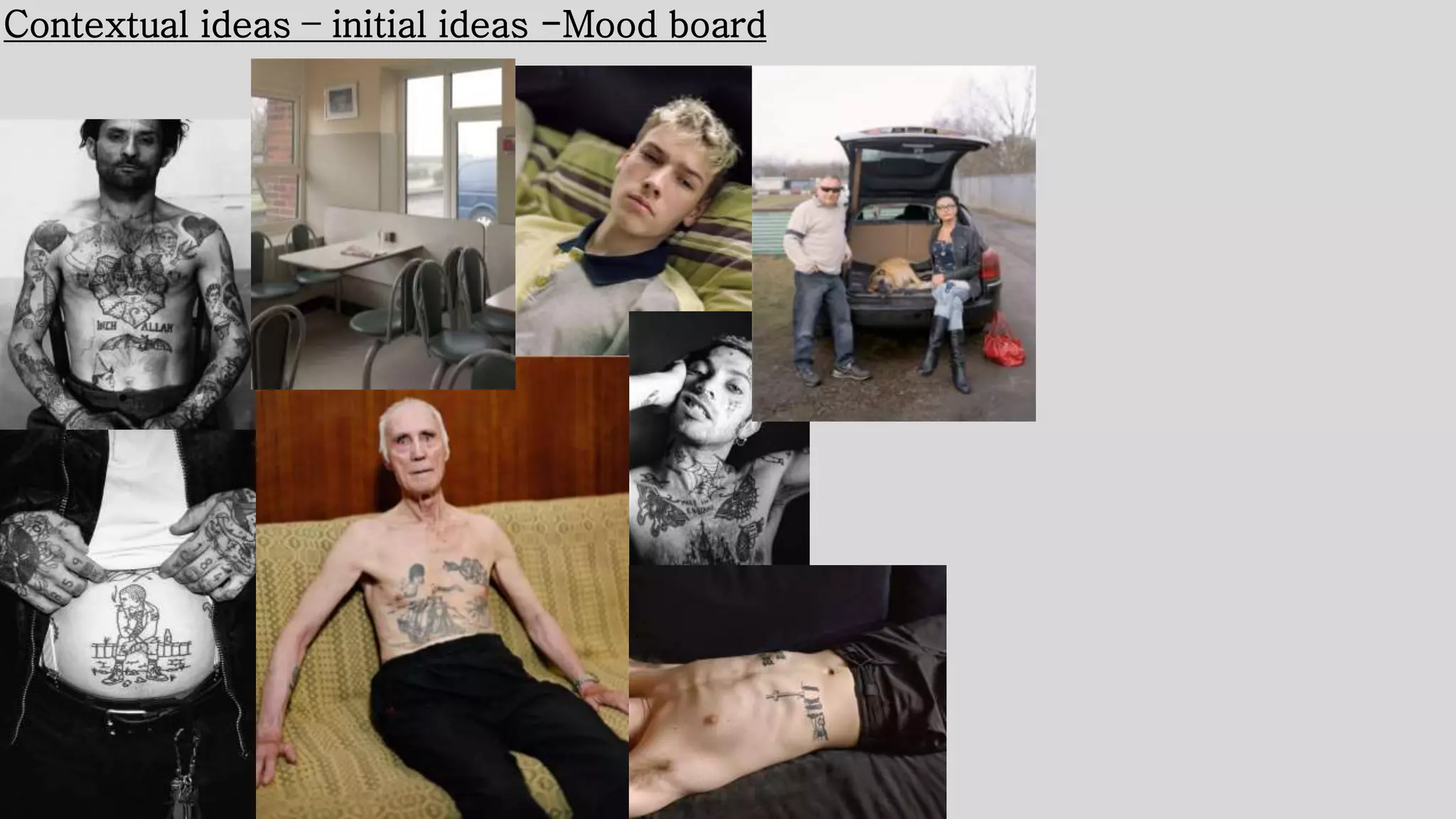 Contextual ideas – initial ideas -Mood board
 