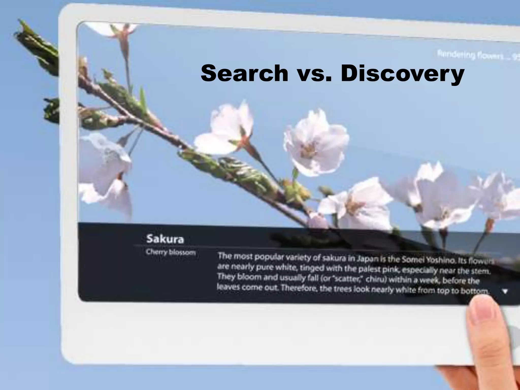 Search vs. Discovery