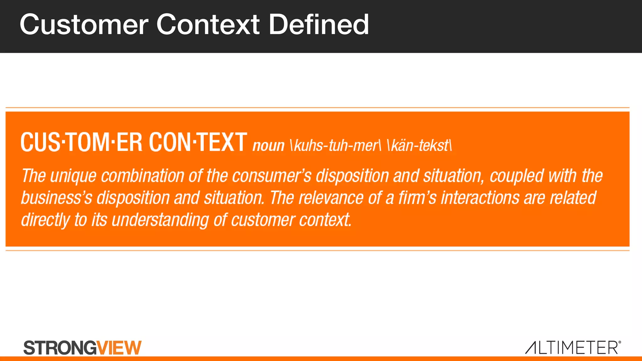 Customer Context Defined
 