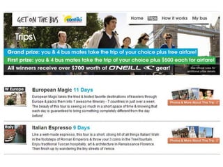 Contiki - "Get on the Bus" Facebook Contest