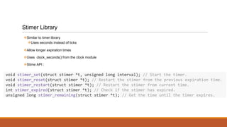 Stimer Js Machine Contiki os timer tutorial | PPTX