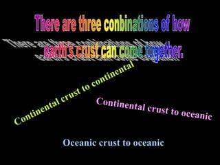 Oceanic crust to oceanic
 