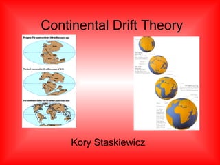 Continental Drift Theory Kory Staskiewicz 