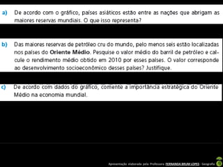 Apresentação elaborada pela Professora FERNANDA BRUM LOPES - Geografia
 