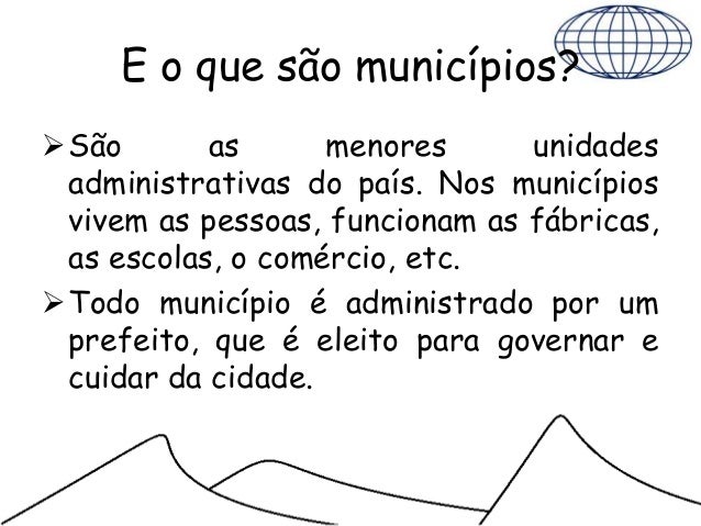Continentes, países, estados e municípios