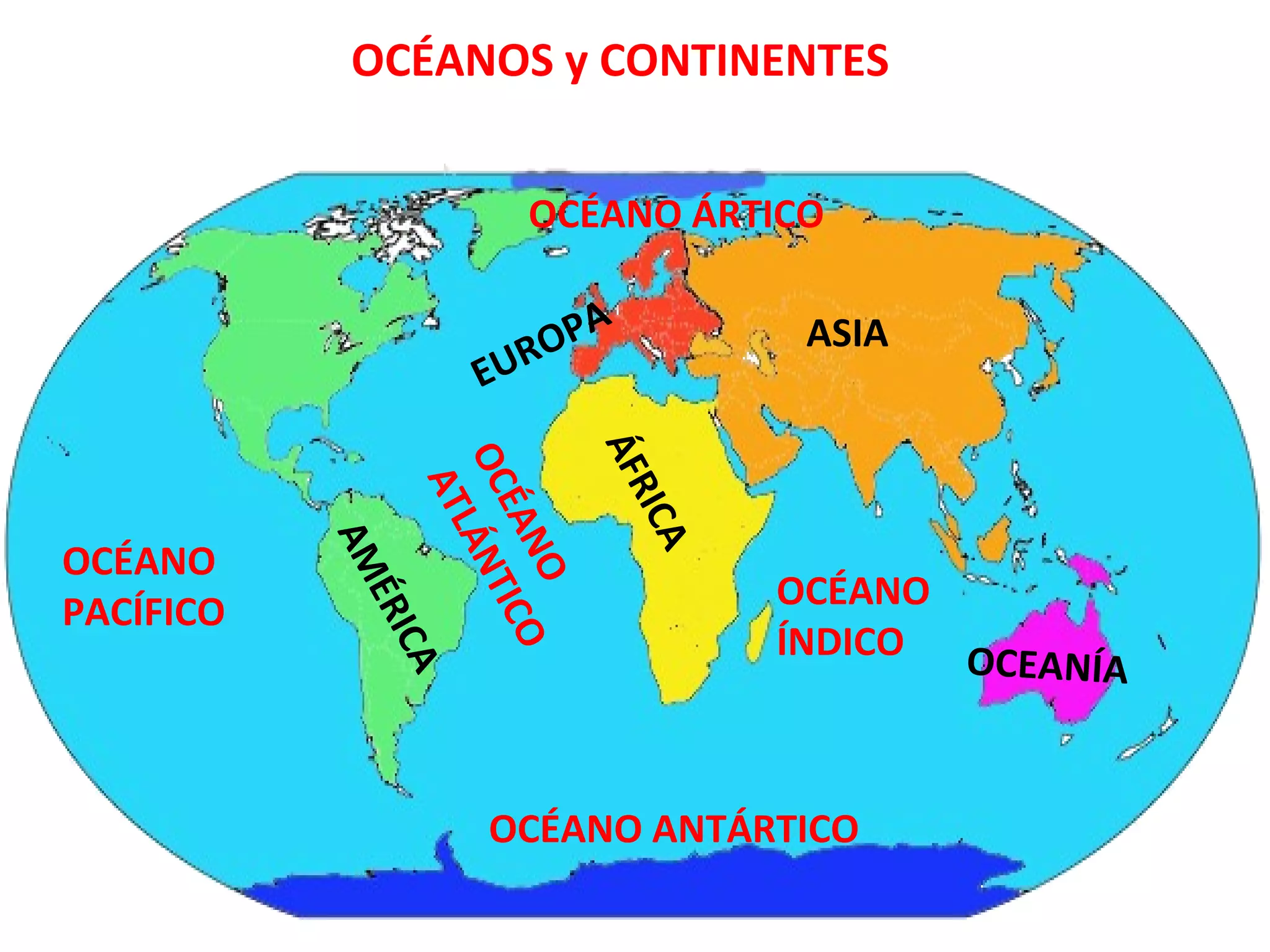 Continentes y oceanos | PPT