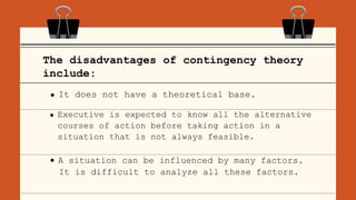 Contingency Approach To Management