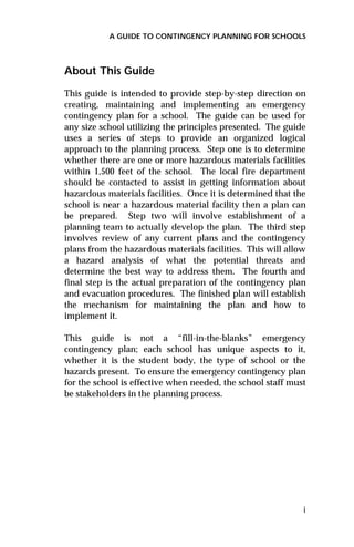 Contingency planningschoolguide | PDF