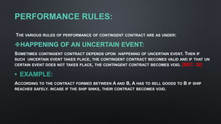 Contingent and quasi contract detailed | PPTX