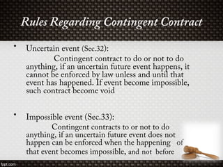 Contingent and Quasi contract | PPT