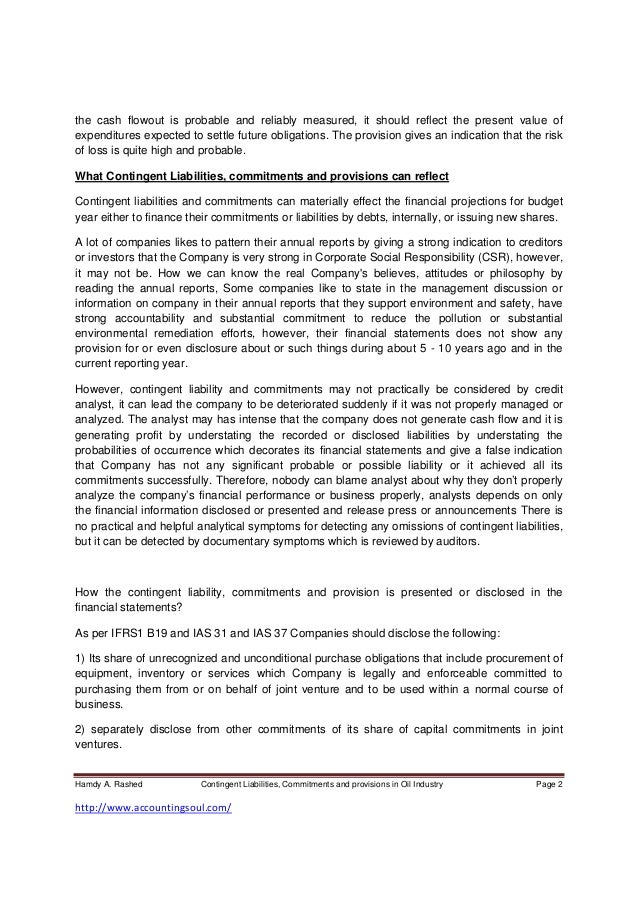 Favorite Contingent Liabilities Note Disclosure Example Impairment Of ...