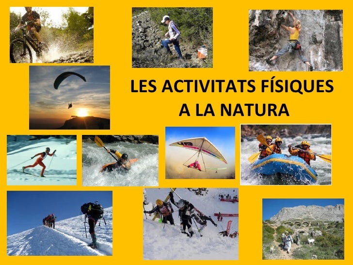 Resultado de imagen de activitats a la natura