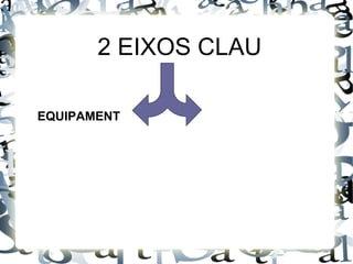2 EIXOS CLAU

EQUIPAMENT
 