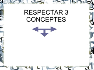 RESPECTAR 3
 CONCEPTES
 