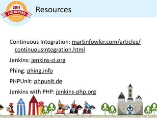 Pillars of CI Version Control Build Management Self Testing Deployment 