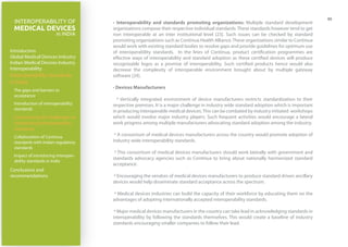 Medical Devices, Interoperability & eHealth Standardization | PDF