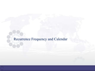 Recurrence Frequency and Calendar
 