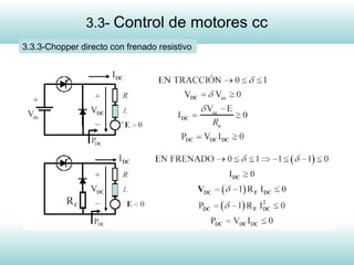 13
3.3- Control de motores cc
3.3.3-Chopper directo con frenado resistivo
 