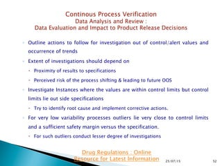 Fda Process Validation Example US FDA Process Validation Stage 3: Continued Process Verification | PPTX