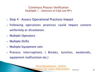 US FDA Process Validation Stage 3: Continued Process Verification | PPTX