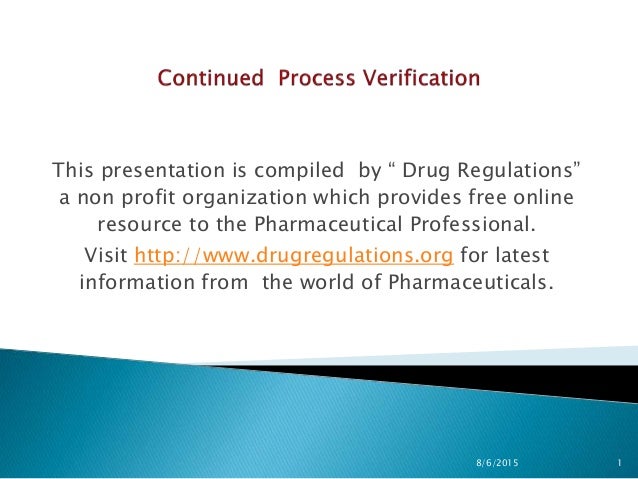 us fda process validation stage 3: continued process verification us fda process validation stage 3: continued process verification, Presentation templates