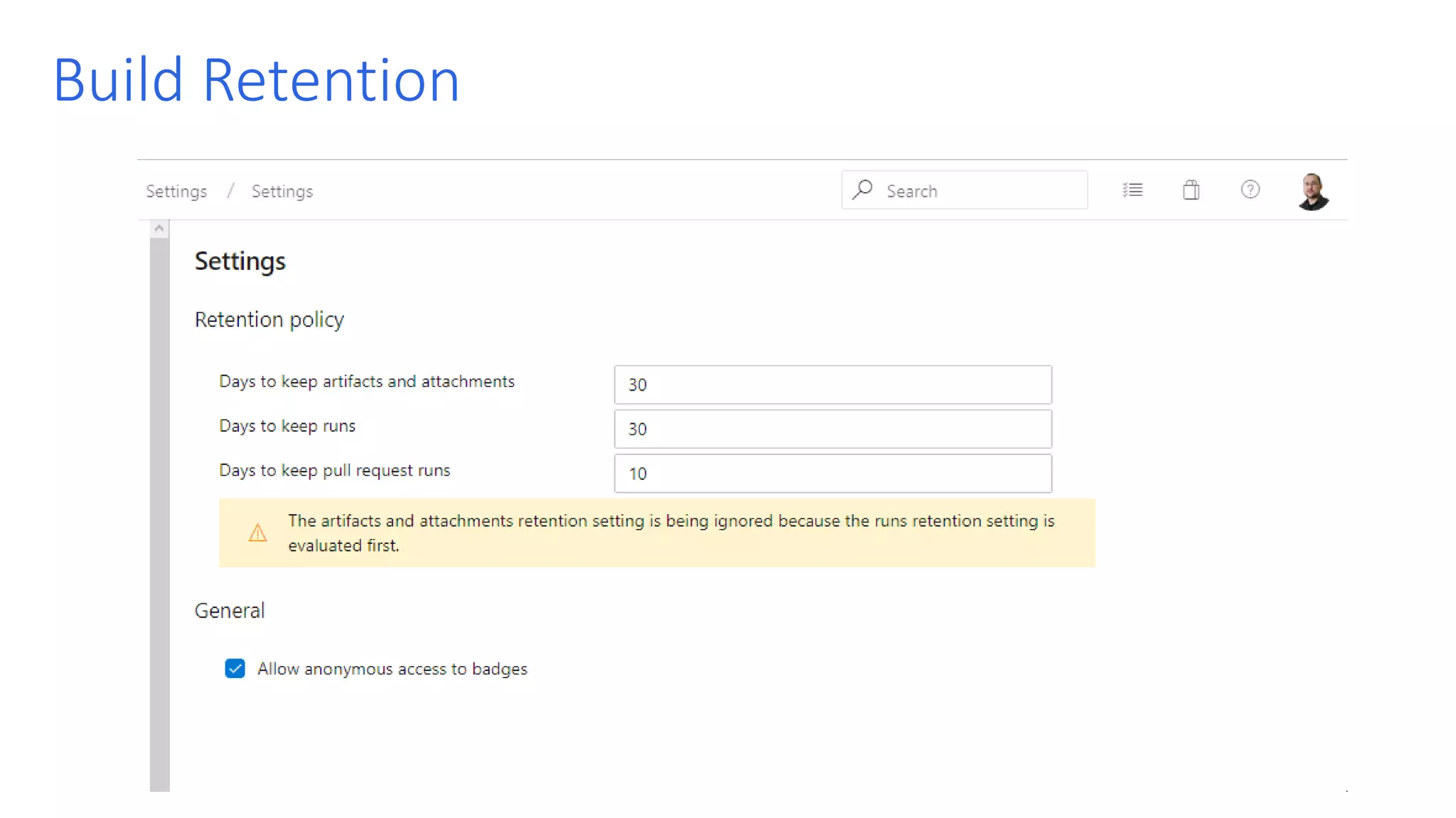 Build Retention 