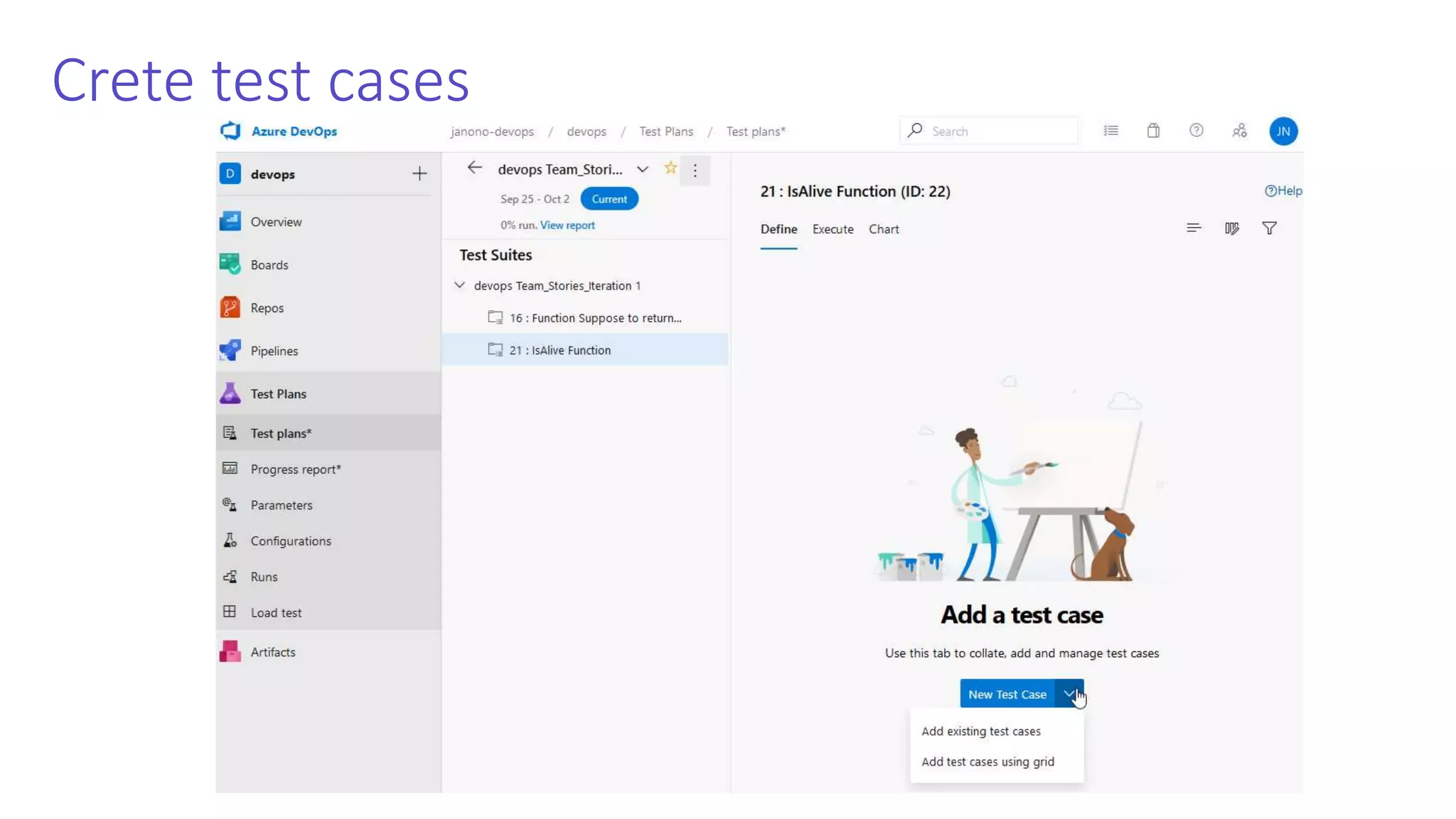 Crete test cases 