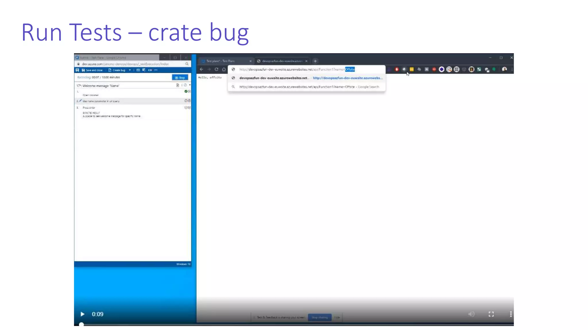 Run Tests – crate bug 
