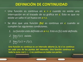 Continuidad (Cálculo I) | PDF