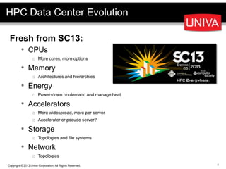 Continuing HPC Datacenter Evolution