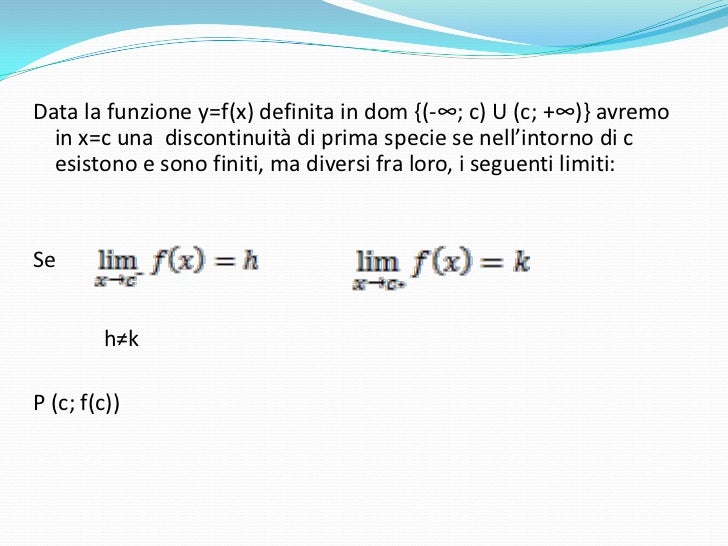 Continuità e derivabilità di una funzione.
