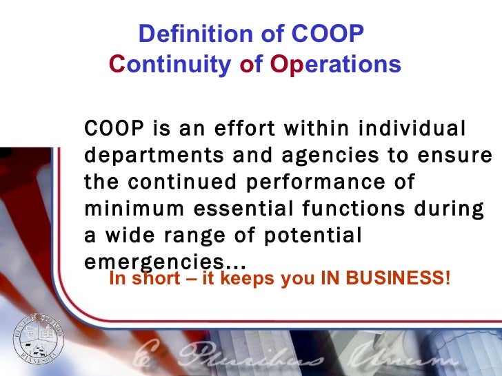 Continuity Of Operations Planning Benton Cty Business