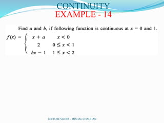 CONTINUITY & DIFFERENTIABILITY CLASS XII MODULE 6 | PDF