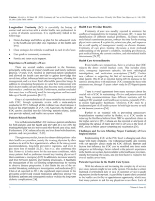 Continuity of care at the primary health care level narrative review | PDF