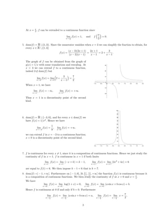 Continuity of functions by graph (exercises with detailed solutions) | PDF