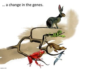 Dawkins, 2011
… a change in the genes.
 