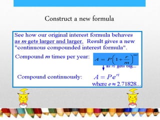 Continuosly compound interest and a comparison of exponential growth phenomena