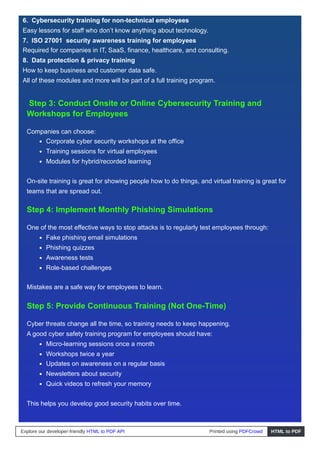 Continuous Cybersecurity Training for Employees | PDF