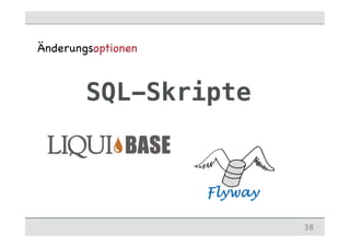 Änderungsoptionen
SQL-Skripte!
38
 