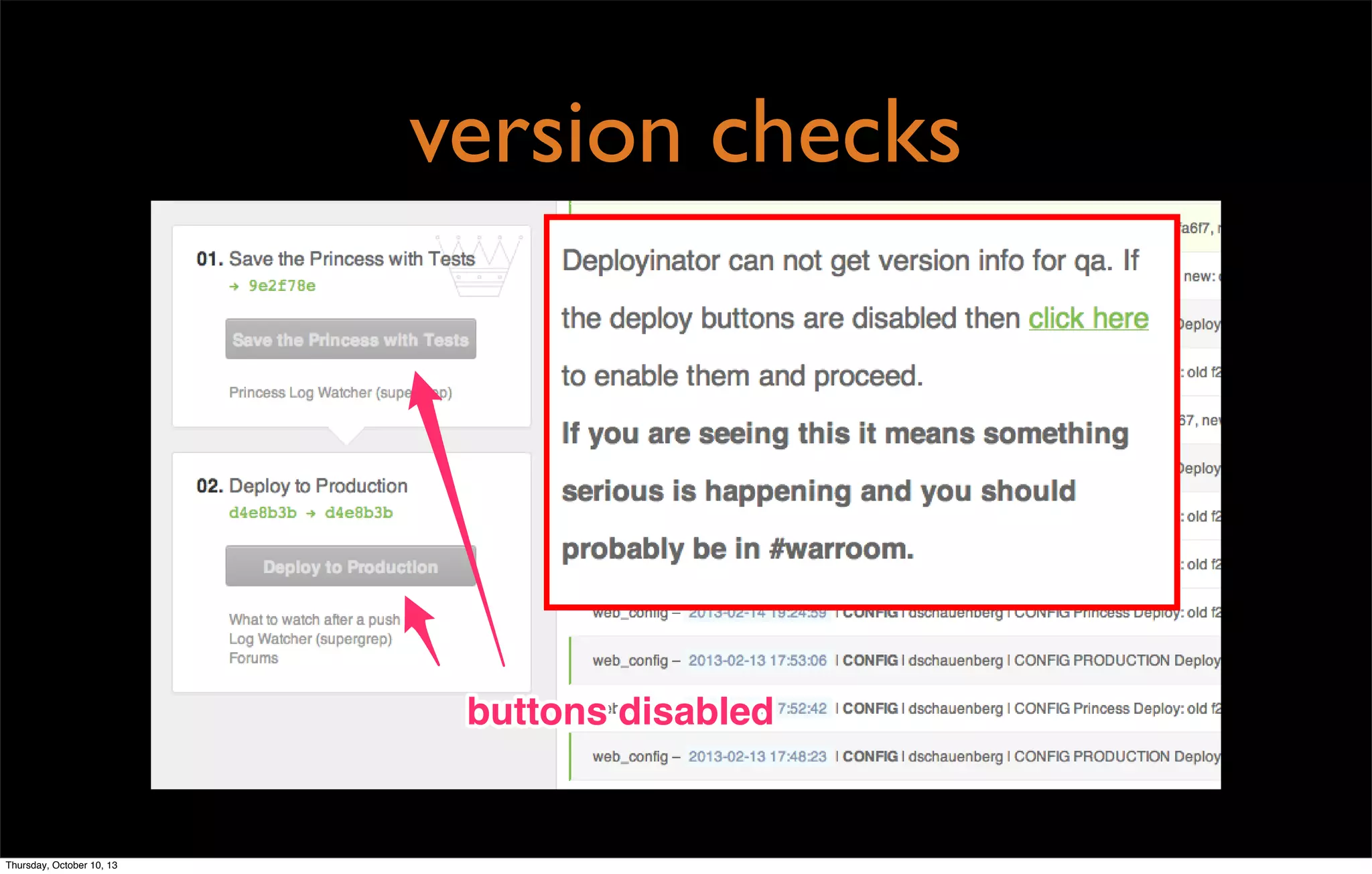 version checks
buttons disabledbuttons disabled
Thursday, October 10, 13
 