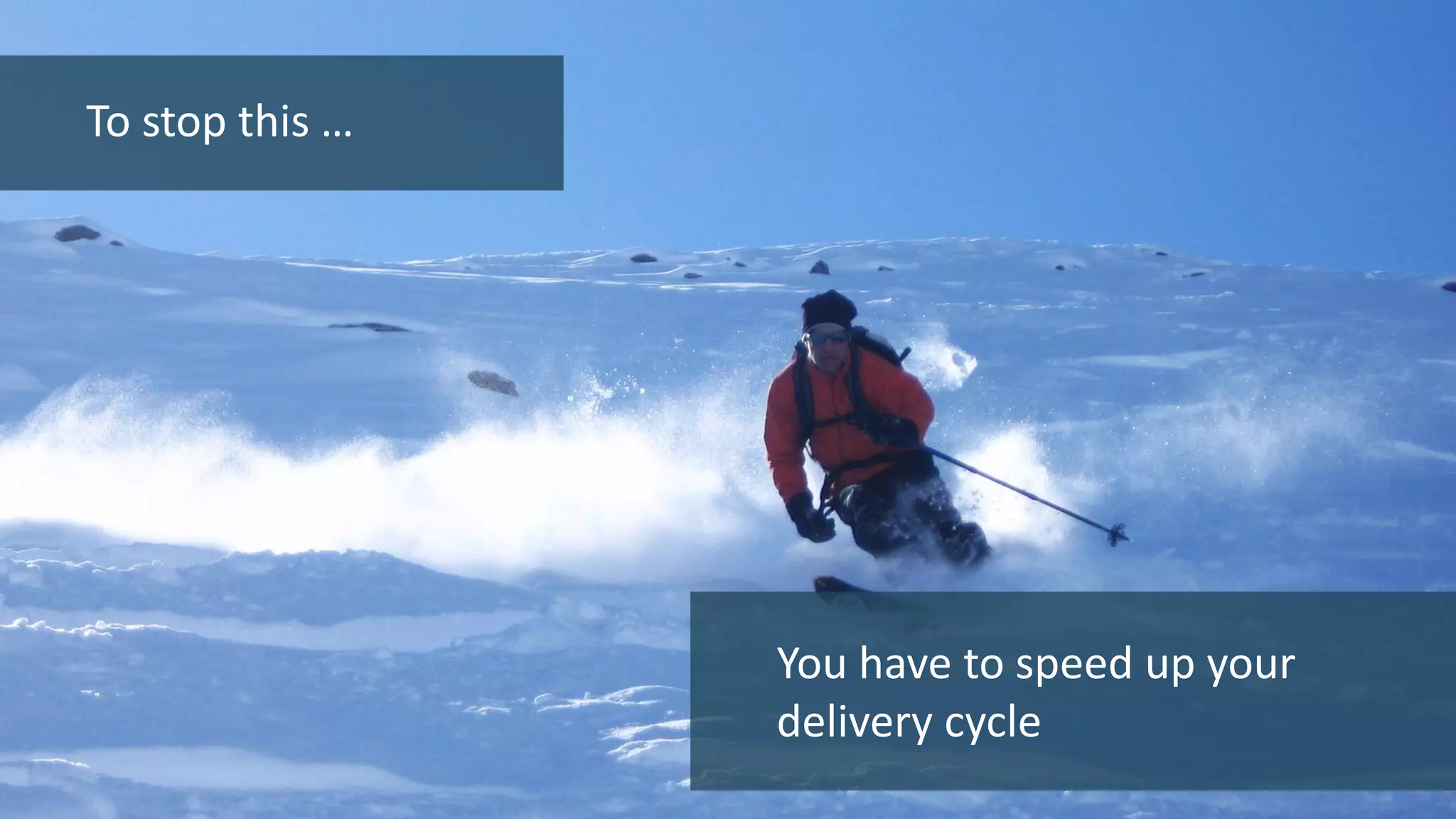 34 
© 2014 CA. ALL RIGHTS RESERVED. 
To stop this … 
You have to speed up your delivery cycle  